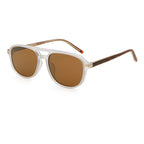 Square Double-Bridge Polarized Sunglasses | Navigator-Inspired UV400 Eyewear | 6253P