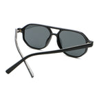 Square Double-Bridge Sunglasses | Transparent Rivet-Detail Navigator Eyewear | 6269P