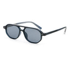 Square Double-Bridge Sunglasses | Transparent Rivet-Detail Navigator Eyewear | 6269P