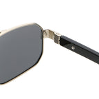 Rectangular Metal Navigator Sunglasses | Cutout-Temple Contemporary Eyewear | 669809
