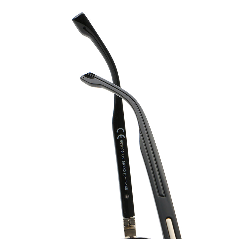 Rectangular Metal Navigator Sunglasses | Cutout-Temple Contemporary Eyewear | 669809