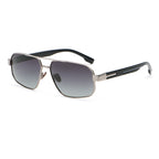 Rectangular Metal Navigator Sunglasses | Cutout-Temple Contemporary Eyewear | 669809