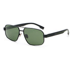 Rectangular Metal Navigator Sunglasses | Cutout-Temple Contemporary Eyewear | 669809