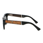 Square Sunglasses | Natural-Texture Inlay Temple Eyewear | 6832P