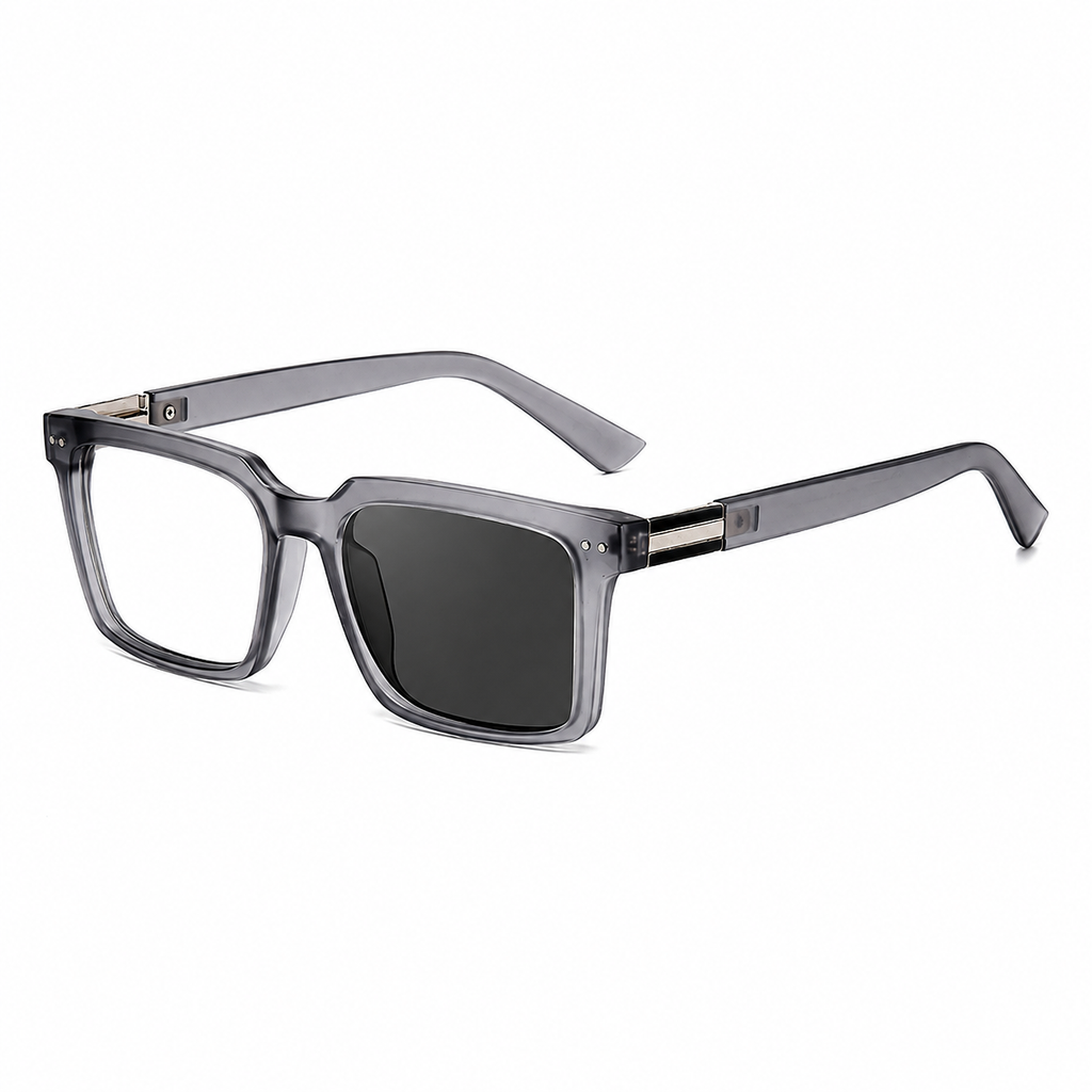 Square Frames, Photochromic Sunglasses | Spring Hinge for commuting and changing light | ZS-95020