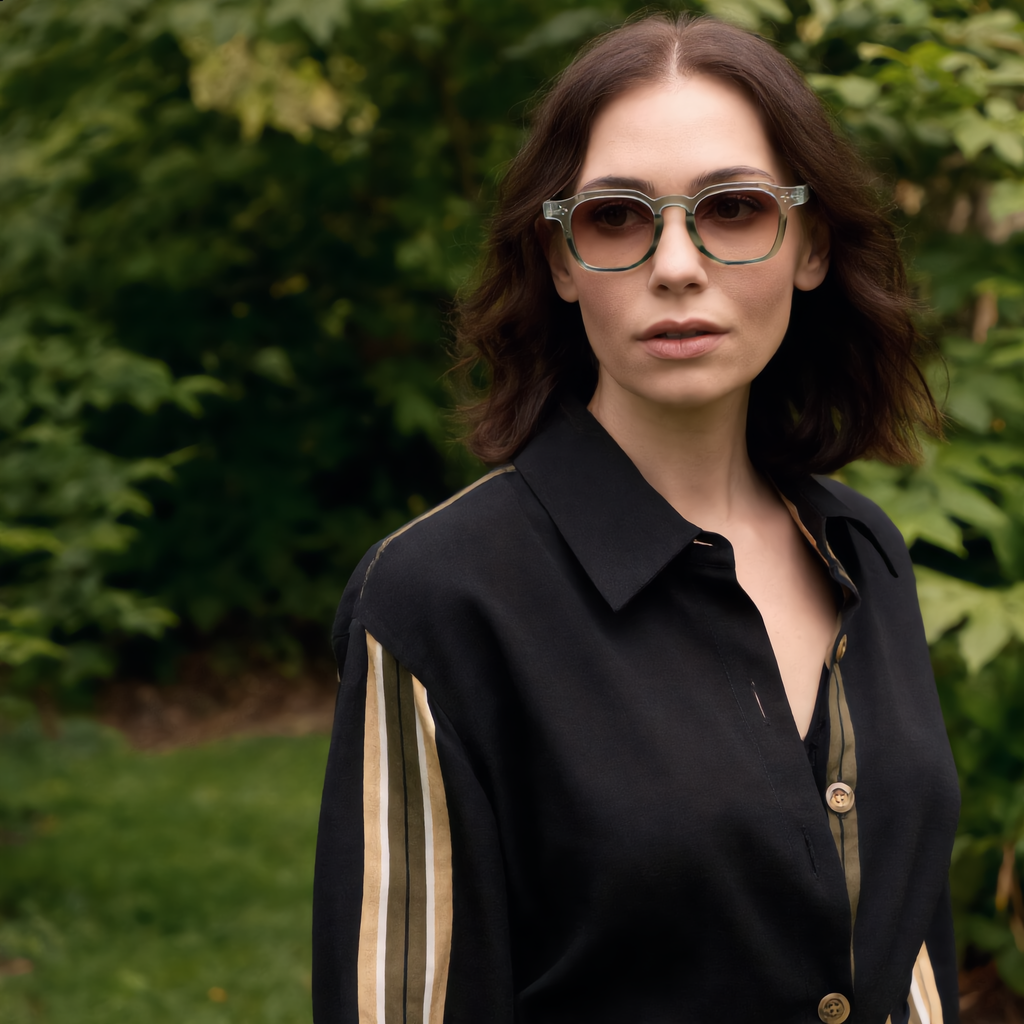 Soft-Square Gradient Sunglasses | Textured Temple Detail Eyewear | 6239