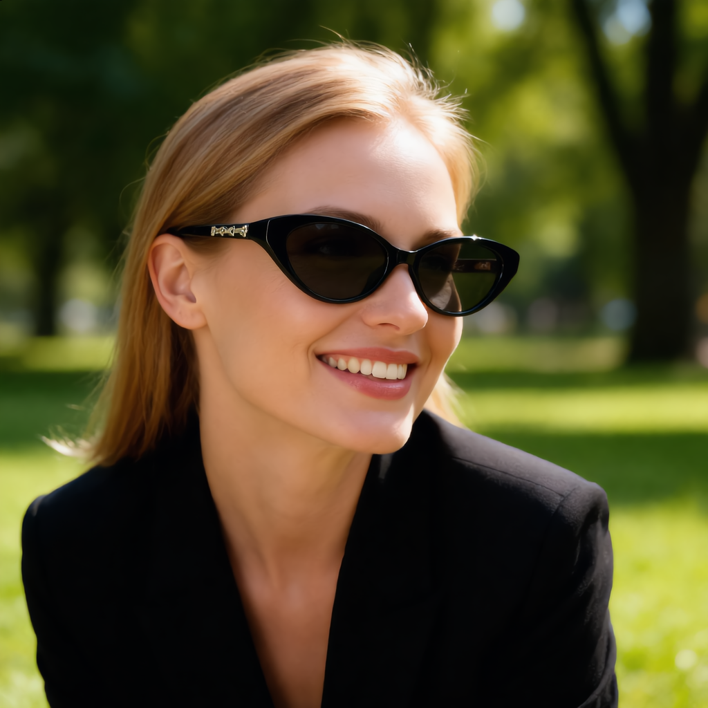 Sculpted Cat-Eye Sunglasses | Wide Temple Statement Eyewear | 62117