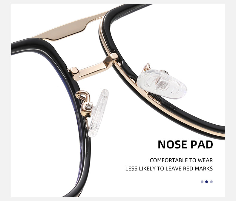 Photochromic Square Double-Bridge Sunglasses | UV400 Everyday Sunwear | HL-82254B