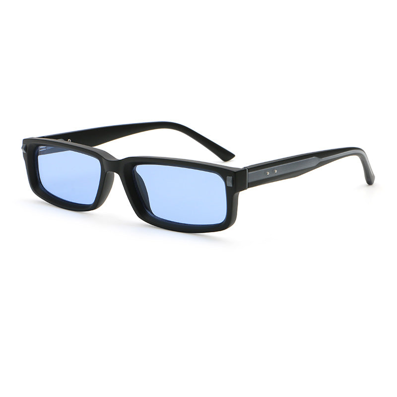 Wide Rectangular Sunglasses | Sculpted Temple Statement Eyewear | 98126