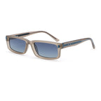 Wide Rectangular Sunglasses | Sculpted Temple Statement Eyewear | 98126