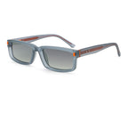Wide Rectangular Sunglasses | Sculpted Temple Statement Eyewear | 98126