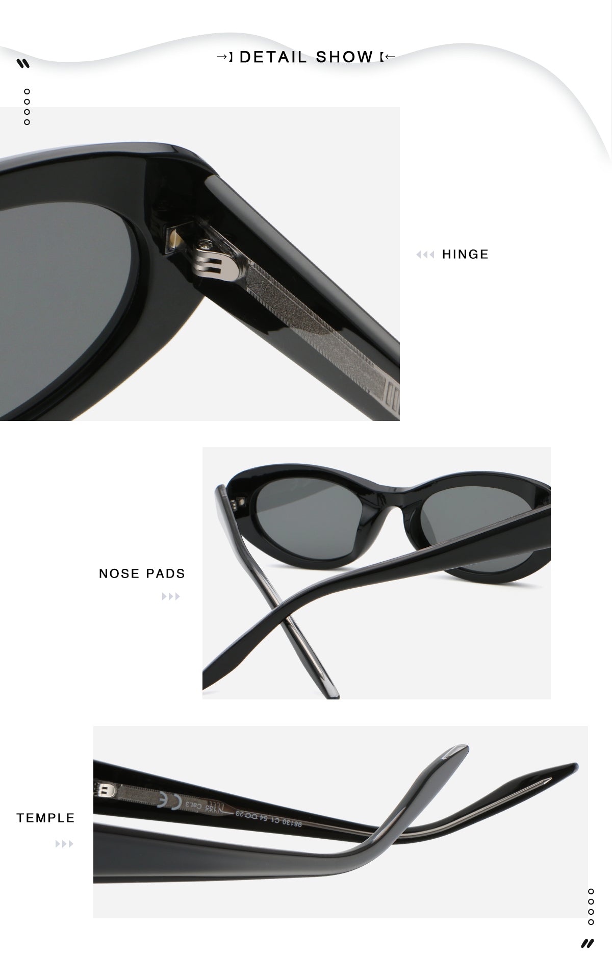 Slim Oval Sunglasses | Rivet-Detail Everyday Eyewear | 98130