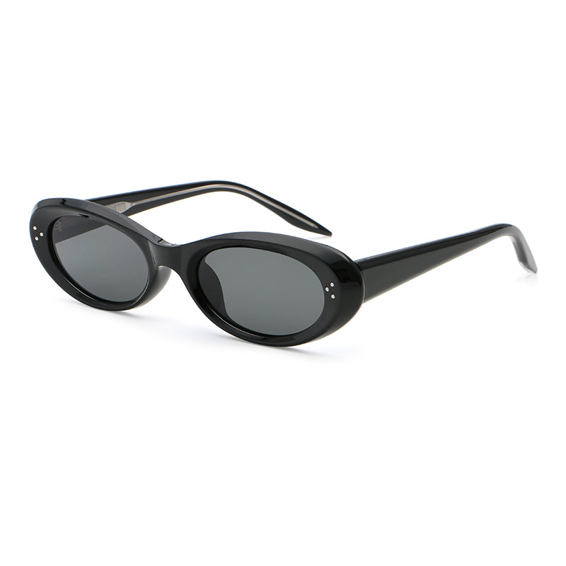 Slim Oval Sunglasses | Rivet-Detail Everyday Eyewear | 98130