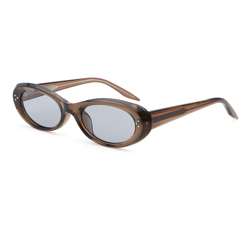 Slim Oval Sunglasses | Rivet-Detail Everyday Eyewear | 98130