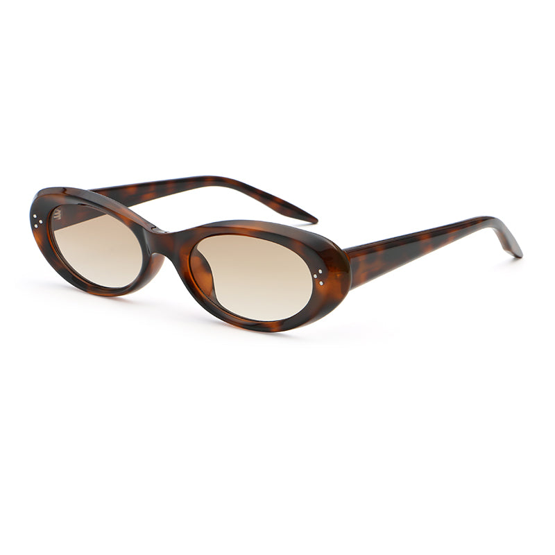 Slim Oval Sunglasses | Rivet-Detail Everyday Eyewear | 98130