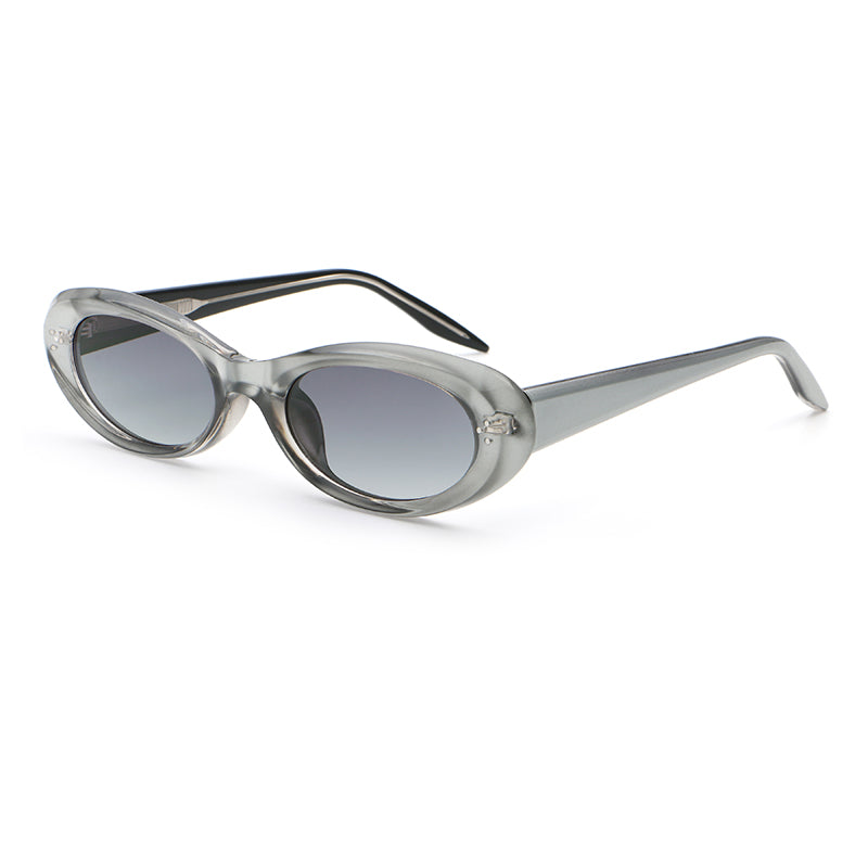 Slim Oval Sunglasses | Rivet-Detail Everyday Eyewear | 98130