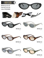 Slim Oval Sunglasses | Rivet-Detail Everyday Eyewear | 98130