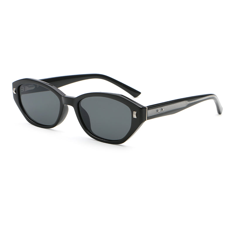 Soft Cat-Eye Sunglasses | Geometric Temple Detail Eyewear | 98143