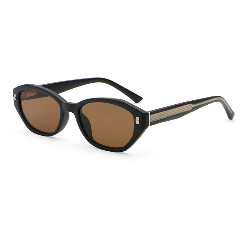 Soft Cat-Eye Sunglasses | Geometric Temple Detail Eyewear | 98143