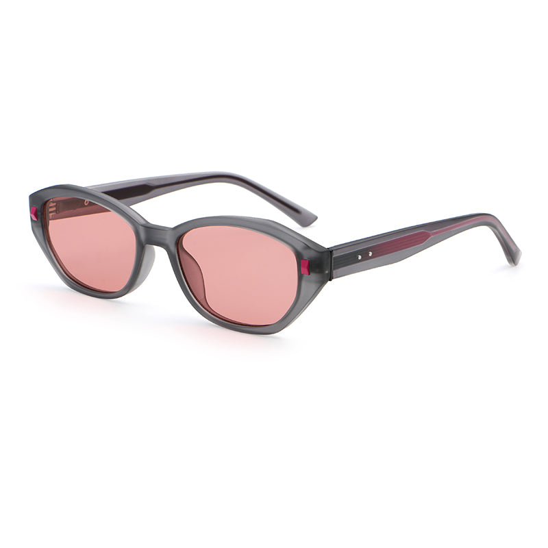 Soft Cat-Eye Sunglasses | Geometric Temple Detail Eyewear | 98143