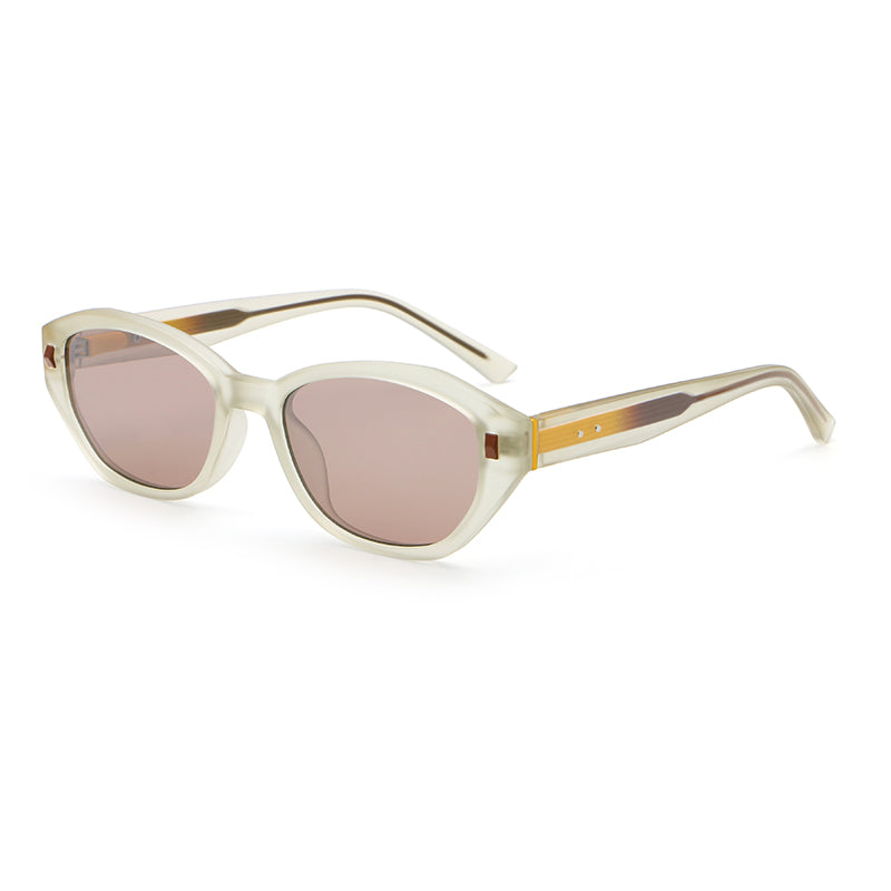 Soft Cat-Eye Sunglasses | Geometric Temple Detail Eyewear | 98143