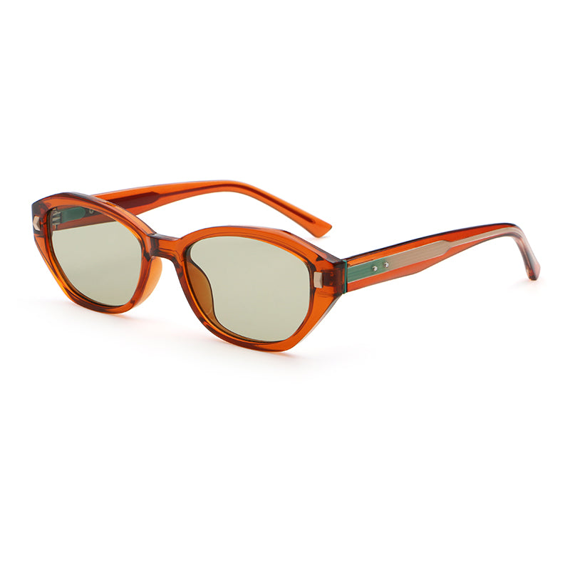 Soft Cat-Eye Sunglasses | Geometric Temple Detail Eyewear | 98143