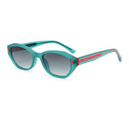 Soft Cat-Eye Sunglasses | Geometric Temple Detail Eyewear | 98143