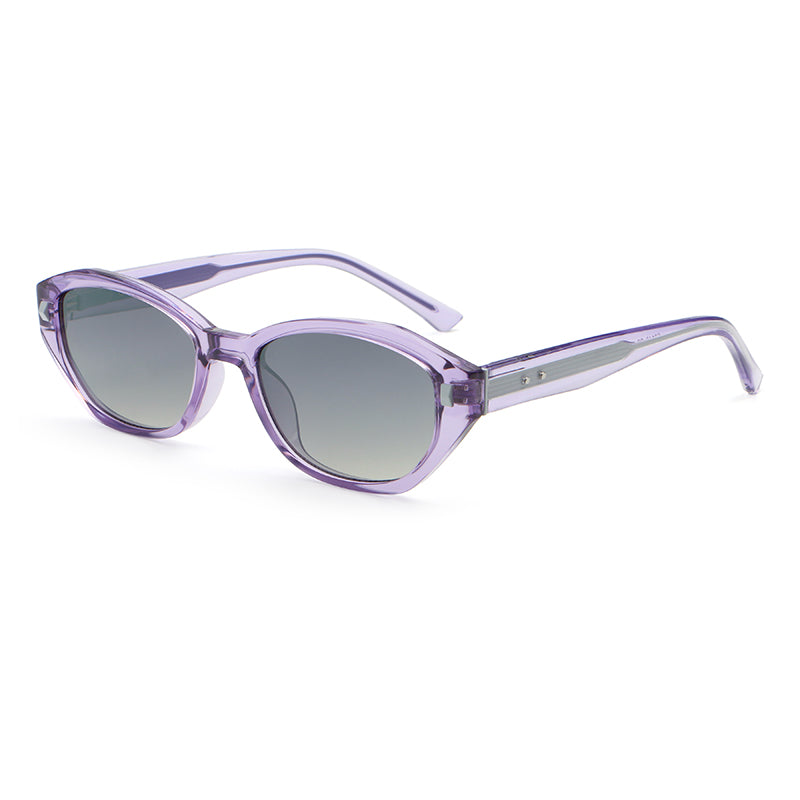Soft Cat-Eye Sunglasses | Geometric Temple Detail Eyewear | 98143