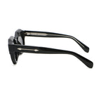 Geometric Round Sunglasses | Sculpted-Rim Metal-Accent Statement Eyewear | 9860P