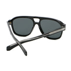 Square Navigator Sunglasses | Cutout-Bridge Rivet-Detail Eyewear | 9886P
