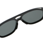 Square Navigator Sunglasses | Cutout-Bridge Rivet-Detail Eyewear | 9886P