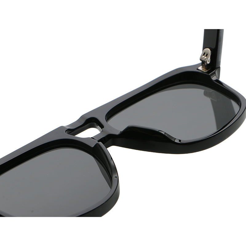 Square Navigator Sunglasses | Cutout-Bridge Rivet-Detail Eyewear | 9886P