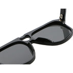 Square Navigator Sunglasses | Cutout-Bridge Rivet-Detail Eyewear | 9886P