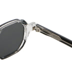 Geometric Round Sunglasses | Layered-Rim Transparent Statement Eyewear | 6262