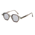 Geometric Round Sunglasses | Layered-Rim Transparent Statement Eyewear | 6262