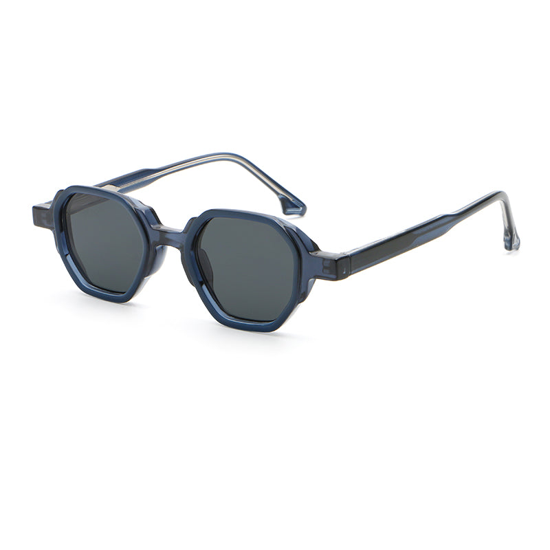 Geometric Round Sunglasses | Layered-Rim Transparent Statement Eyewear | 6262