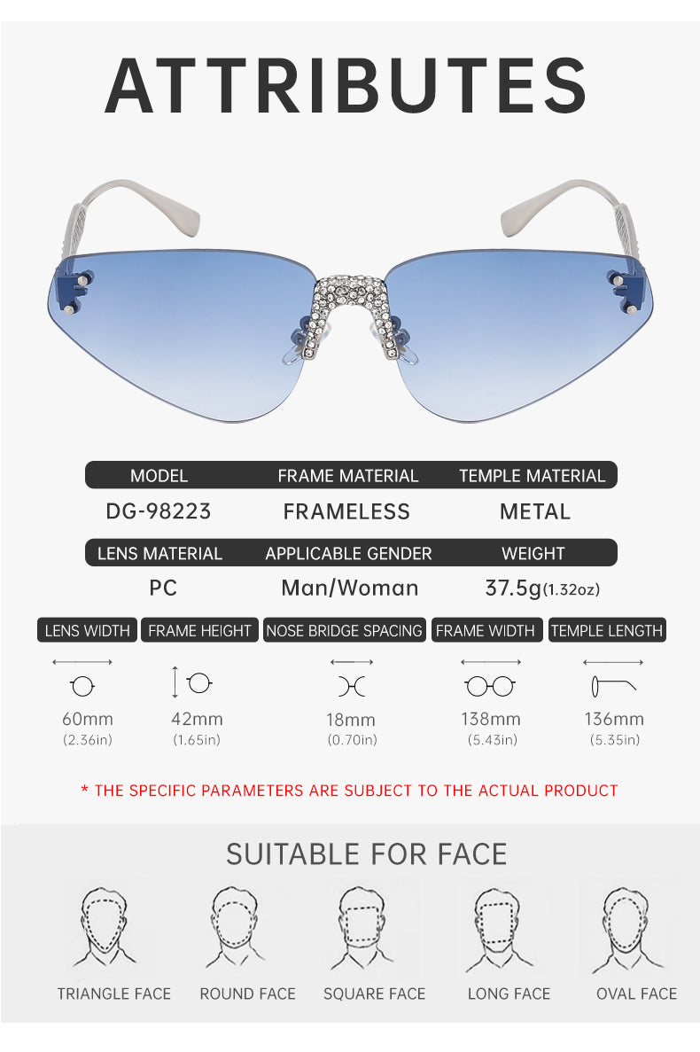 Statement Style Cat-Eye Fashion Sunglasses | Made for travel and street-style outfits | DG-98223-L