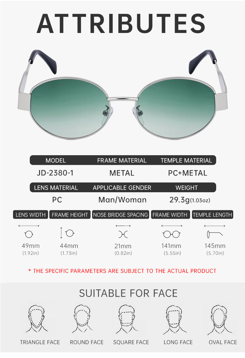 Small Frame Fashion Fashion Sunglasses | Made for travel and street-style outfits | JD-2380-1