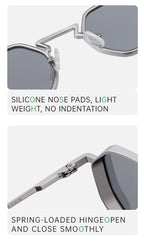 Geometric Frames, Fashion Sunglasses | Spring Hinge for travel and street-style outfits | KSL-98283