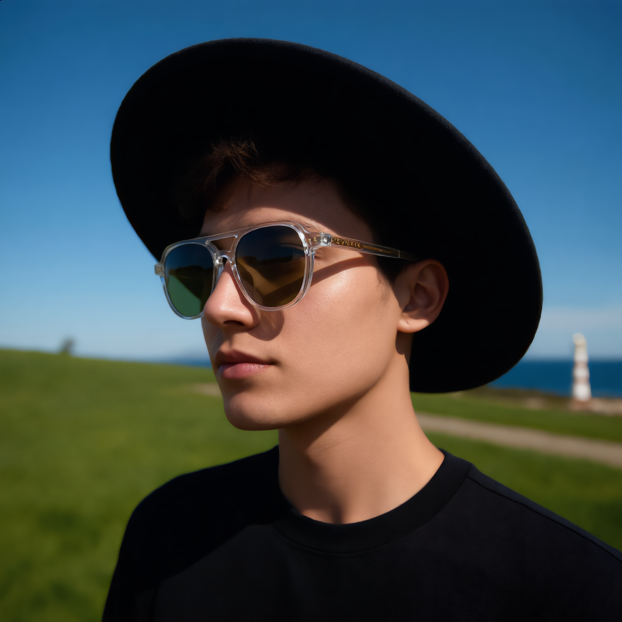 Rounded Square Brow-Bar Sunglasses | Keyhole-Bridge Everyday Eyewear | 6232