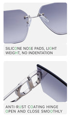 Square Fashion Sunglasses | for Travel, Street Style & Everyday Wear | LB-7411