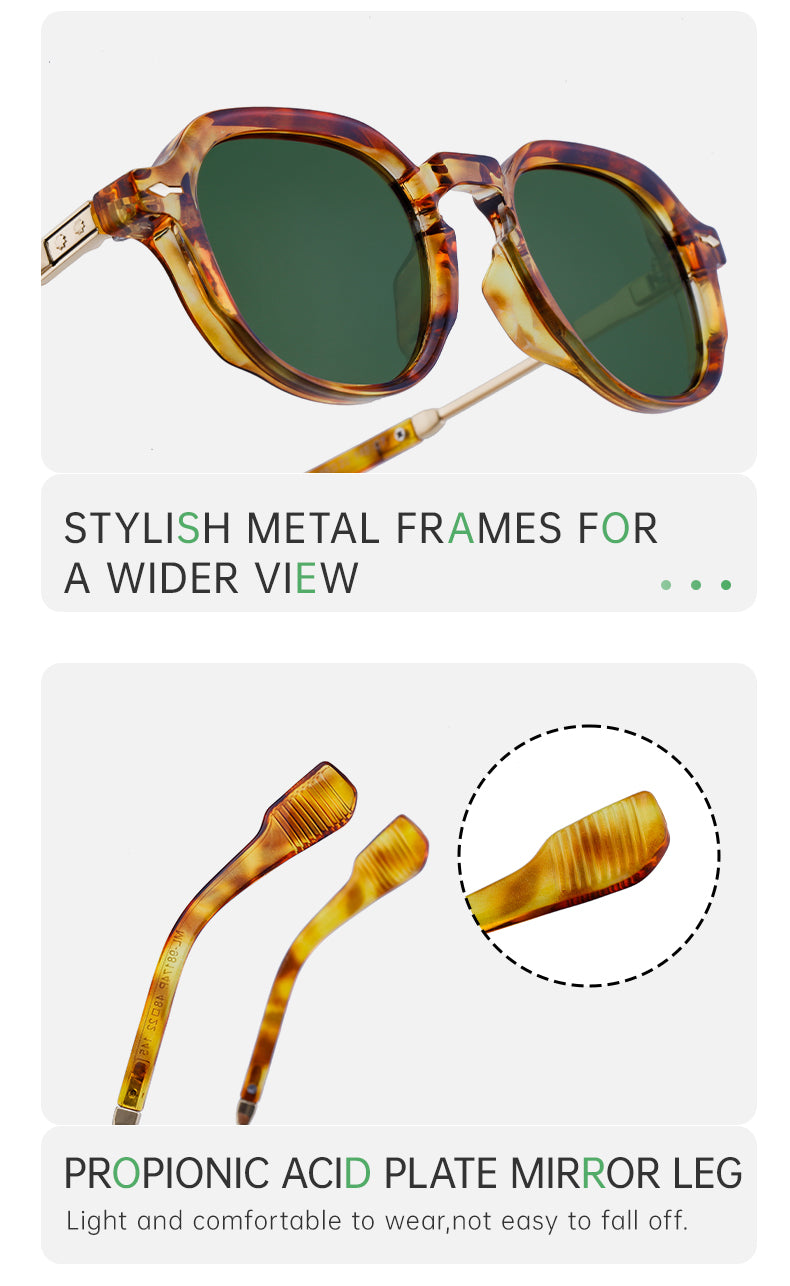Geometric Polarized Sunglasses for driving, travel and outdoor use | Small Frame | ML-98174P