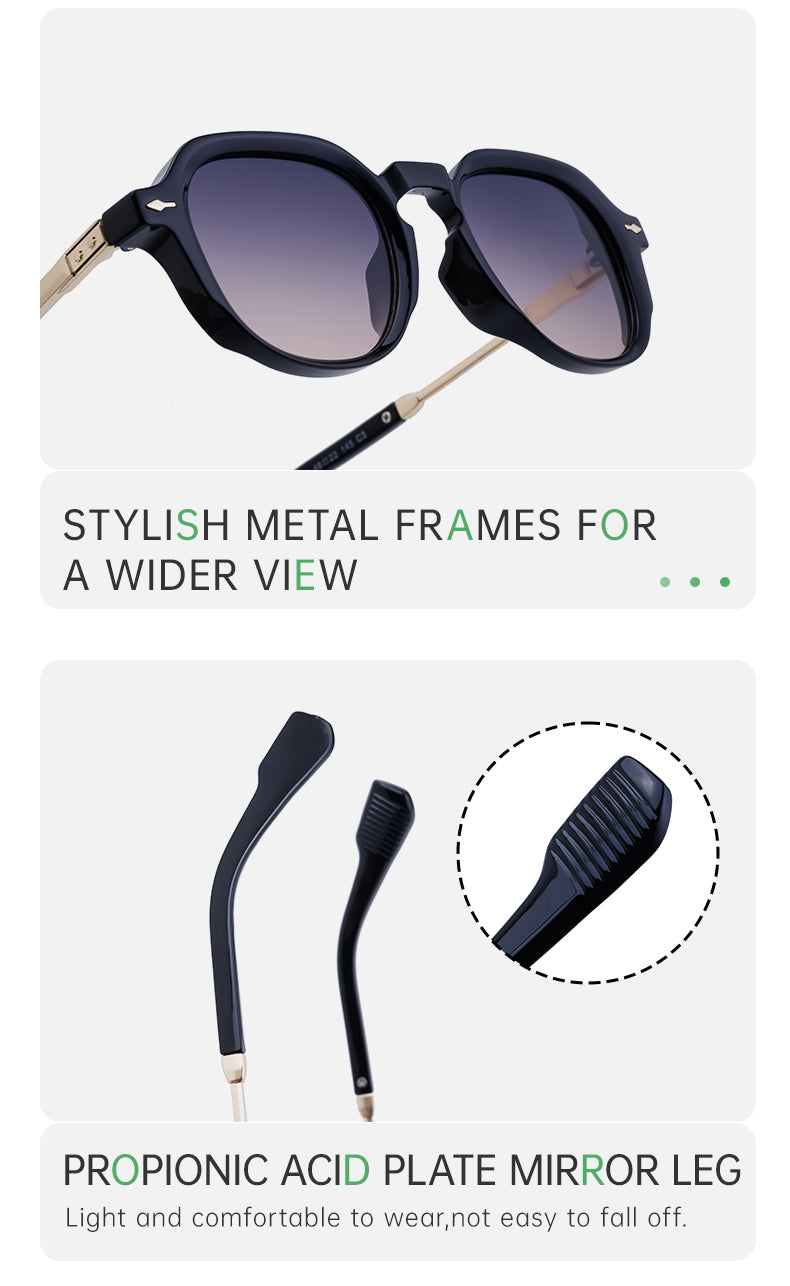 Round Fashion Sunglasses | for Travel, Street Style & Everyday Wear | ML-98174