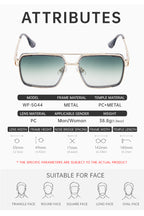 Double Bridge Square Fashion Sunglasses | Made for travel and street-style outfits | WF-5G44