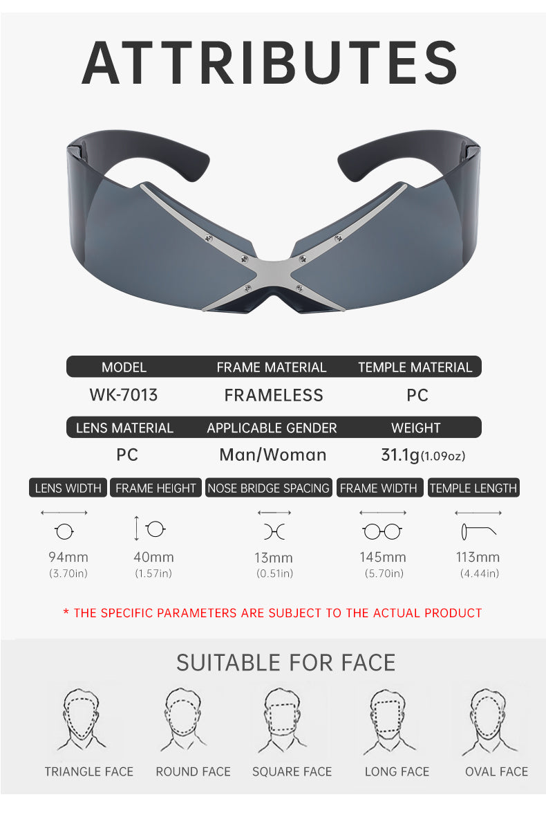 Statement Style Novelty Fashion Sunglasses | Made for travel and street-style outfits | WK-7013-2