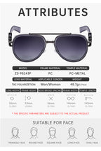 Polarized Sunglasses in a trend-forward aviator profile | Double Bridge | ZS-98243P