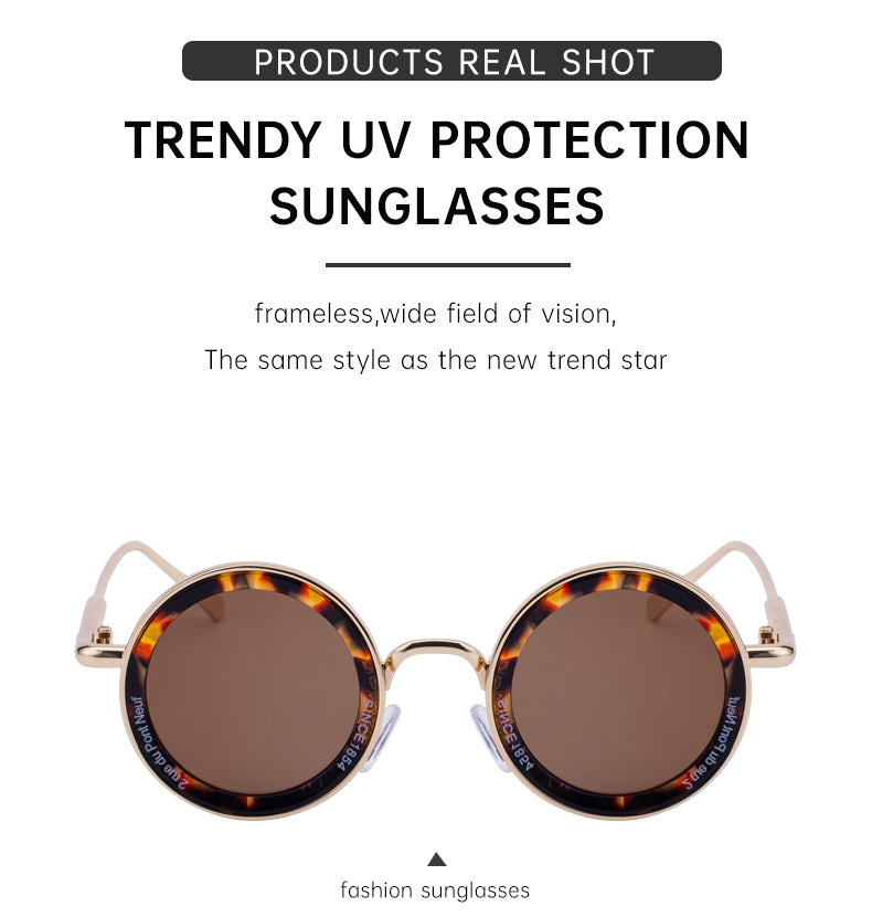 Round Fashion Sunglasses for travel and street-style outfits | Trend-Forward Style | ZS-98317