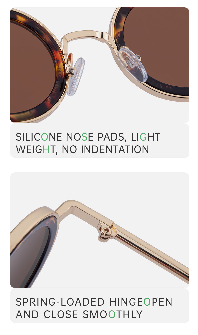 Round Fashion Sunglasses for travel and street-style outfits | Trend-Forward Style | ZS-98317