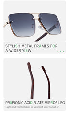 Square Frames, Blue Light Glasses | Double Bridge + Wood-Grain Temple for screen work and daily wear | ZZC-7563