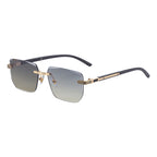 Geometric Photochromic Sunglasses for commuting and changing light | Wood-Grain Temple + Diamond-Cut Edge | ZX-3194